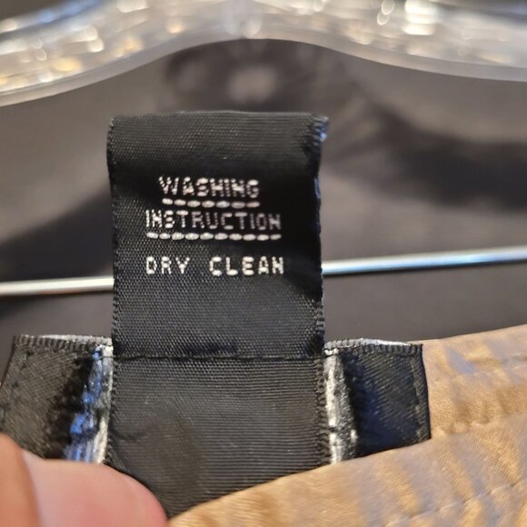 Vintage Suzelle Silk Outfit 3 Pcs Gold Tank Pants Crochet Tunic Metallic Large - Picture 13 of 13